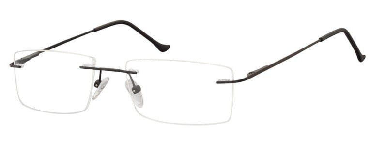 Bezramkowe Okulary Oprawki korekcyjne Sunoptic 986 czarne