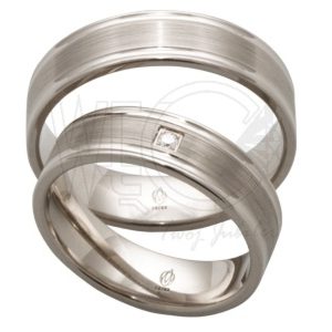 Obrączka z białego złota palladowego ŁS-12B-k