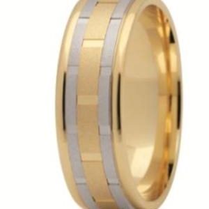 Obrączka z żółtego i białego złota ST-167ZB-m