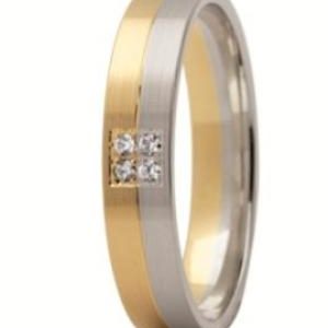 Obrączka z żółtego i białego złota ST-232ZB-k
