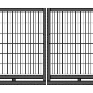Przemysłowa brama przesuwna - 12,00 x 2,00 m - antracyt , brązowa , czarna , szara , zielona