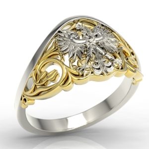 Sygnet złoty z orłem AQUILA SJ-16BZB