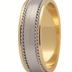 Obrączka z żółtego i białego złota ST-182ZB-m