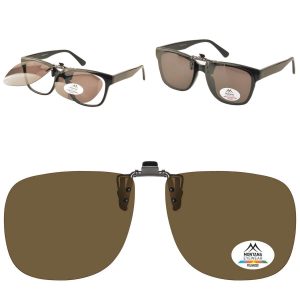Nakładki przeciwsłoneczne polaryzacyjne na okulary korekcyjne C7B brązowe