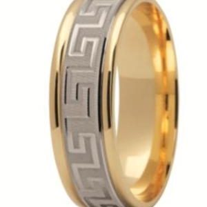 Obrączka z żółtego i białego złota ST-201ZB-m