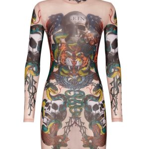 PHILIPP PLEIN SUKIENKA TATTOO