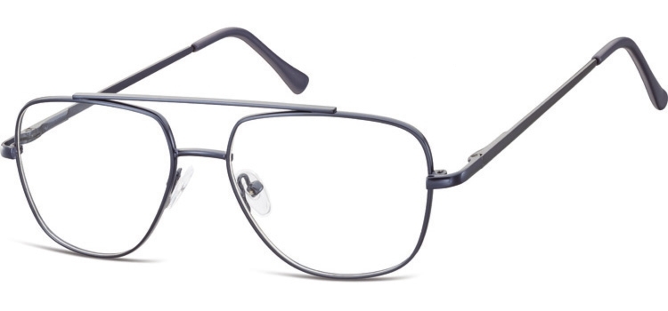 Okulary oprawki Pilotki zerówki metalowe korekcyjne 787B granatowe