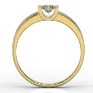 Pierścionek zaręczynowy z żółtego złota z brylantem JP-9827Z