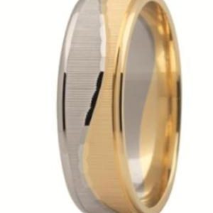 Obrączka z żółtego i białego złota ST-178ZB-m