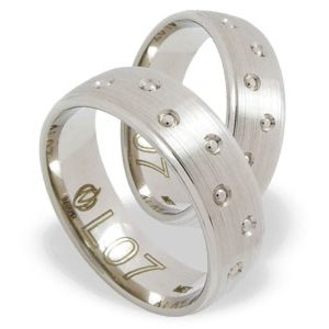 Obrączka z białego złota ŁL-07B-light-m