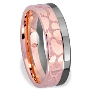 Obrączka z czerwonego i białego złota palladowego ŁN-01CB-m