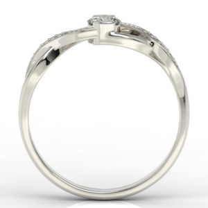 Pierścionek z białego złota z diamentami BP-39B