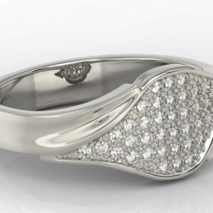 Pierścionek z białego złota z diamentami AP-93B