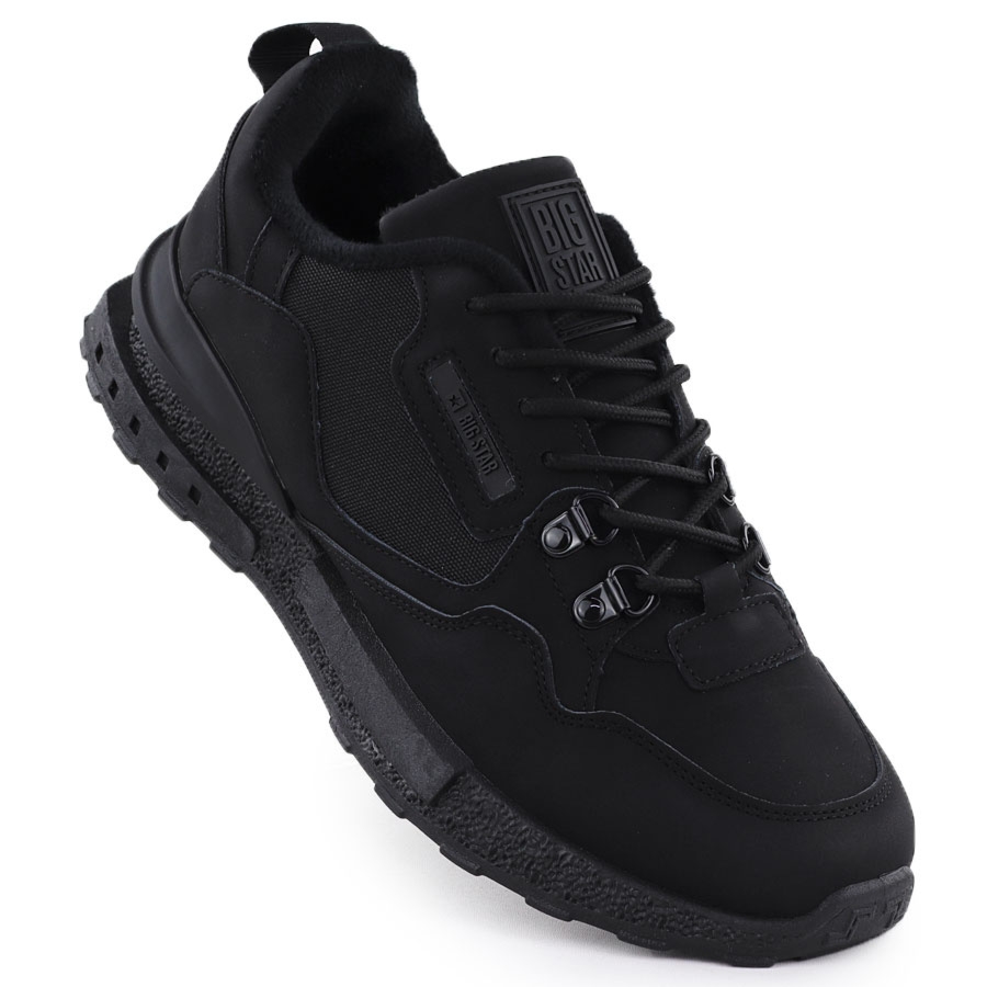 Półbuty sportowe męskie ocieplane czarne Big Star SS174411
