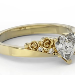 Pierścionek z topazem Swarovski White i cyrkoniami AP-53Z