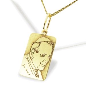 Medalik z żółtego złota z Błogosławiony Jan Paweł II, WEC-Z-JP-II-5-2