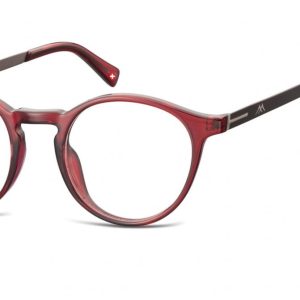 Okulary oprawki korekcyjne okrągłe Lenonki zerówki Montana MA58D bordowe