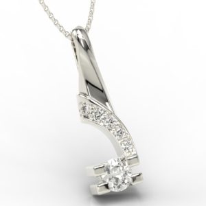 Wisiorek z białego złota z diamentami JPW-66B