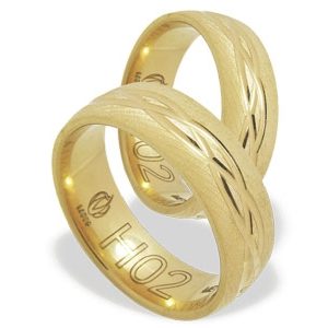 Obrączka z żółtego złota ŁH-02Z-light-m