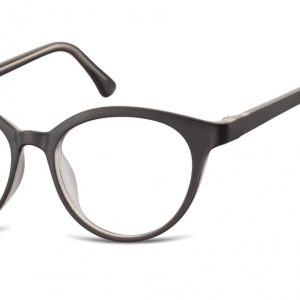 Okulary oprawki korekcyjne okrągłe Lenonki zerówki Sunoptic CP140A czarne + przezroczyste