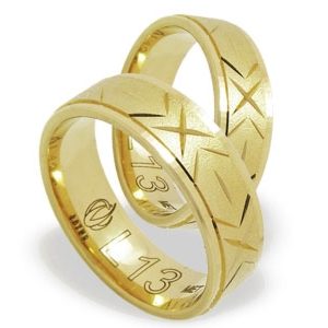 Obrączka z żółtego złota ŁL-13Z-light-m