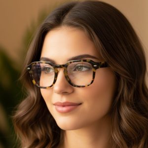 Okulary acetatowe oprawki korekcyjne zerówki kwadratowe AC380A szylkret