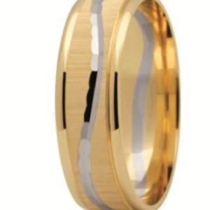 Obrączka z żółtego i białego złota ST-171ZB-k