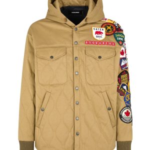 PIKOWANA KURTKA Z NASZYWKAMI I LOGO