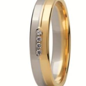 Obrączka z żółtego i białego złota ST-224ZB-m