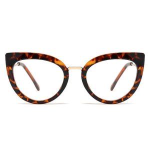 Okulary kocie do komputera damskie z filtrem BLUE Light zerówki 2570-2