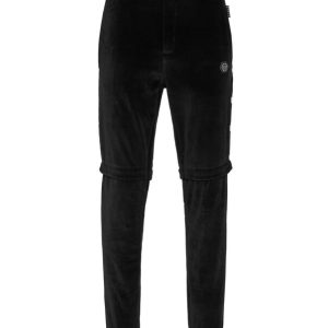 WELUROWE SPODNIE DRESOWE Z LOGO