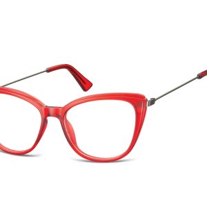 Oprawki korekcyjne okulary Kocie Oczy zerówki damskie CP121F czerwone