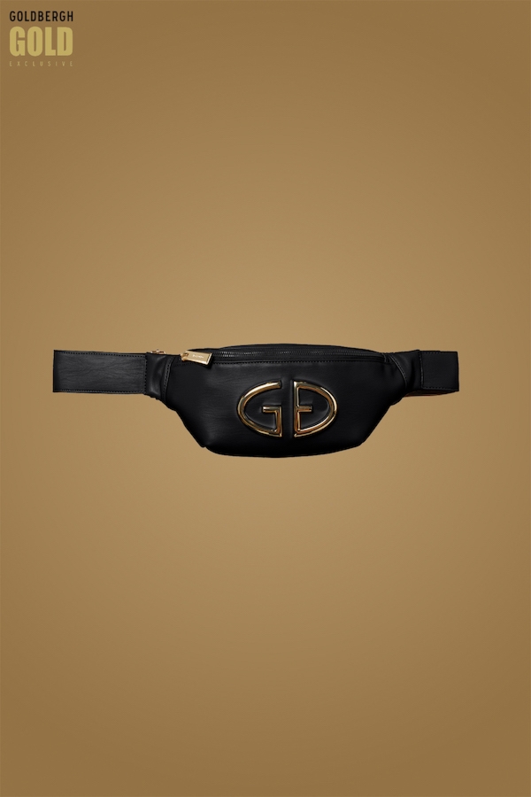 LIMITOWANA KOLEKCJA GOLDBERGH GOLD EXCLUSIVE SKÓRZANA SASZETKA Z LOGO "GIOIA"