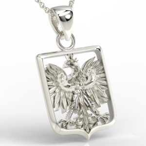 Wisiorek z białego złota z orłem BPW-36B