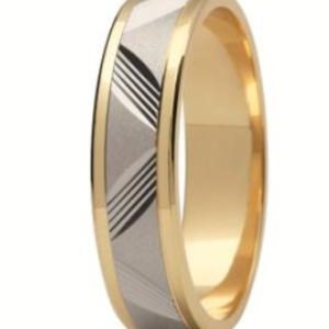 Obrączka z żółtego i białego złota ST-119ZB-k