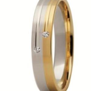 Obrączka z żółtego i białego złota ST-223ZB-k