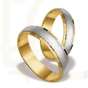 Obrączki ślubne z żółtego i białego złota (para) ST-27ZB