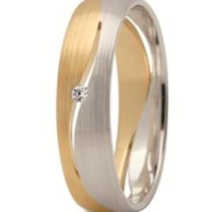 Obrączka z żółtego i białego złota ST-247ZB-k