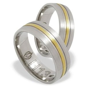 Obrączka z żółtego i białego złota ŁH-13ZB-light-m