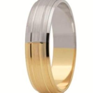 Obrączka z żółtego i białego złota ST-190ZB-k