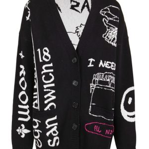 DZIANINOWY KARDIGAN Z JEDWABIEM