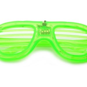 OKULARY ŚWIECĄCE LED imprezowe żaluzje Migające ZIELONE