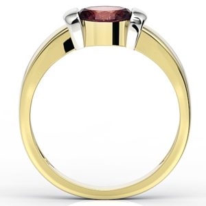 Pierścionek z żółtego i białego złota z rubinem AP-67ZB-RUB