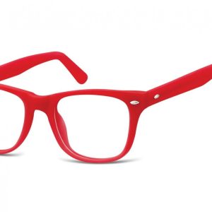Okulary dziecięce zerówki Nerdy AK48 czerwone
