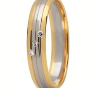 Obrączka z żółtego i białego złota ST-238ZB-k
