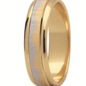 Obrączka z żółtego i białego złota ST-92ZB-k