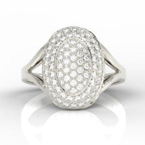 Pierścionek z białego złota z brylantami AP-91B