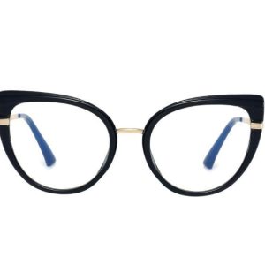 Okulary kocie do komputera damskie z filtrem BLUE Light zerówki 2582