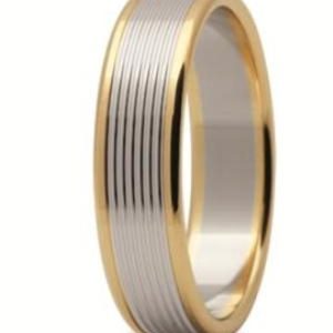 Obrączka z żółtego i białego złota ST-186ZB-k