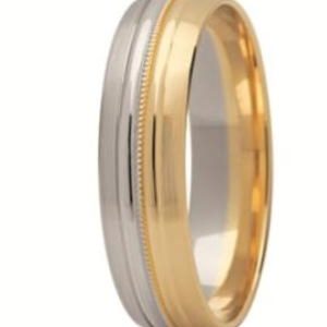 Obrączka z żółtego i białego złota ST-251ZB-k